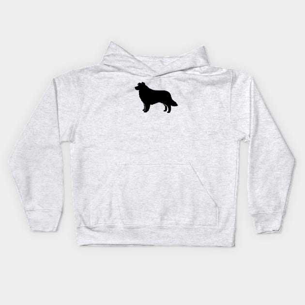 Border Collie Silhouette Kids Hoodie by Coffee Squirrel